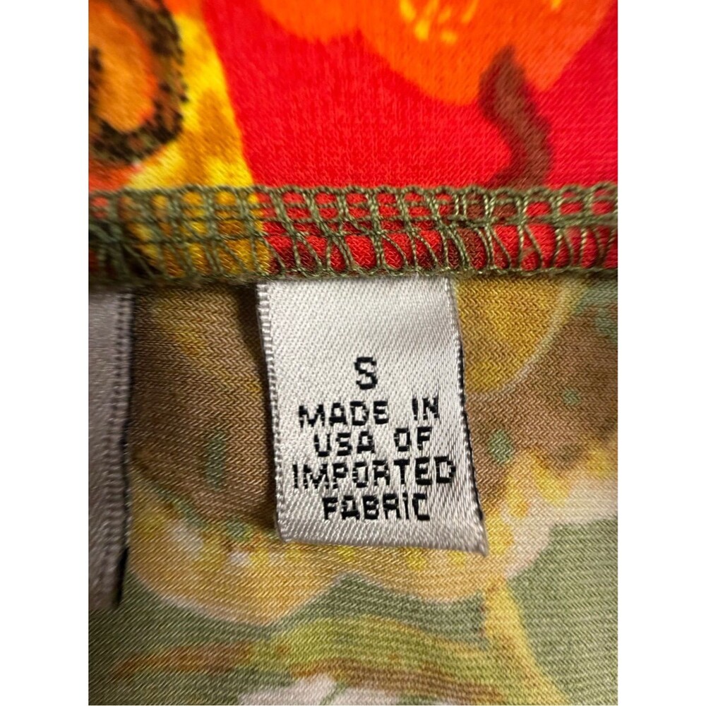 George Simonton Vintage Vibrant Patchwork Maxi Dress - Green,Red Yellow Black S - Picture 6 of 8